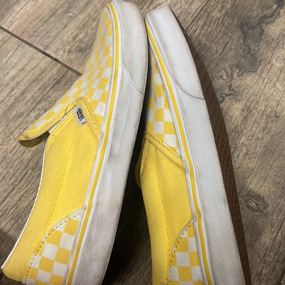 Vans bright yellow checkerboard sneakers size 8.5 - Picture 5 of 5